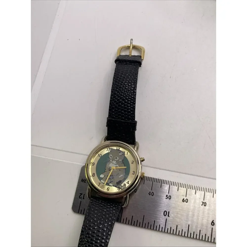 Womens Cat Sounds Vintage Watch Works New Battery